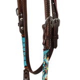 Pool's nanajo sky beaded oiled western bridle