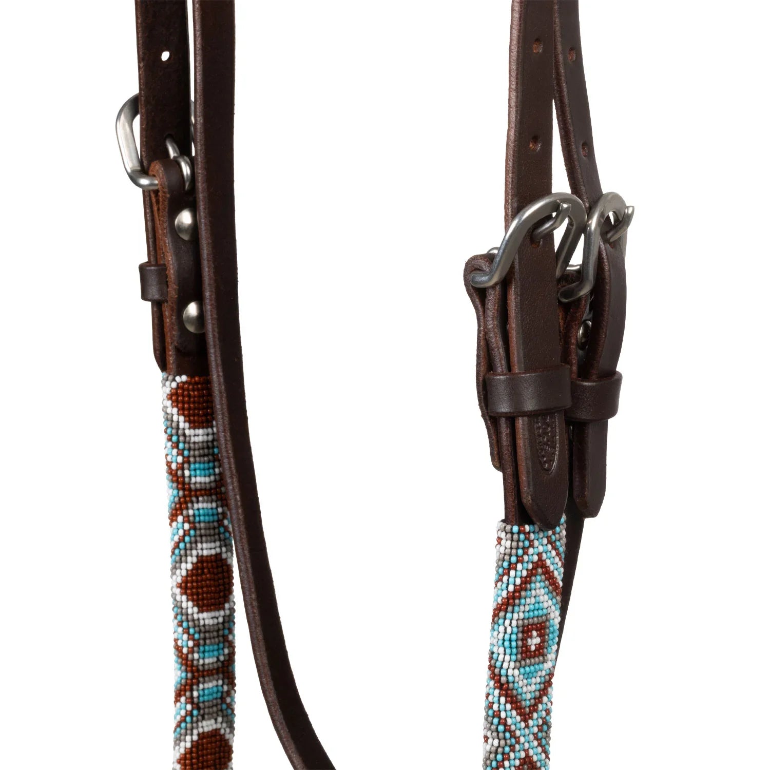 Pool's diamonds beaded oiled western bridle