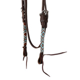 Pool's diamonds beaded oiled western bridle
