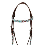 Pool's diamonds beaded oiled western bridle