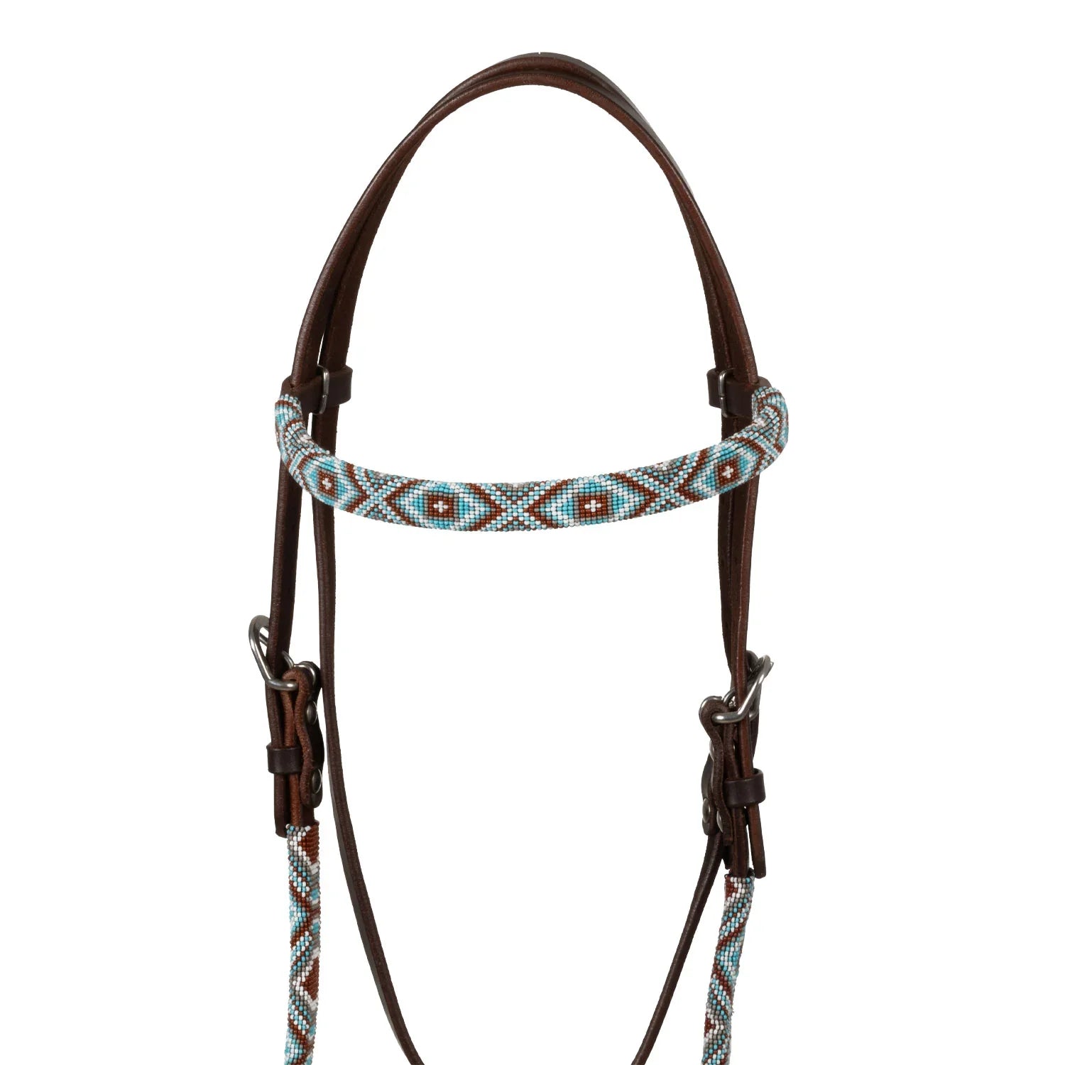 Pool's diamonds beaded oiled western bridle