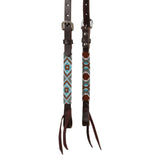 Pool's diamonds beaded oiled western one ear bridle