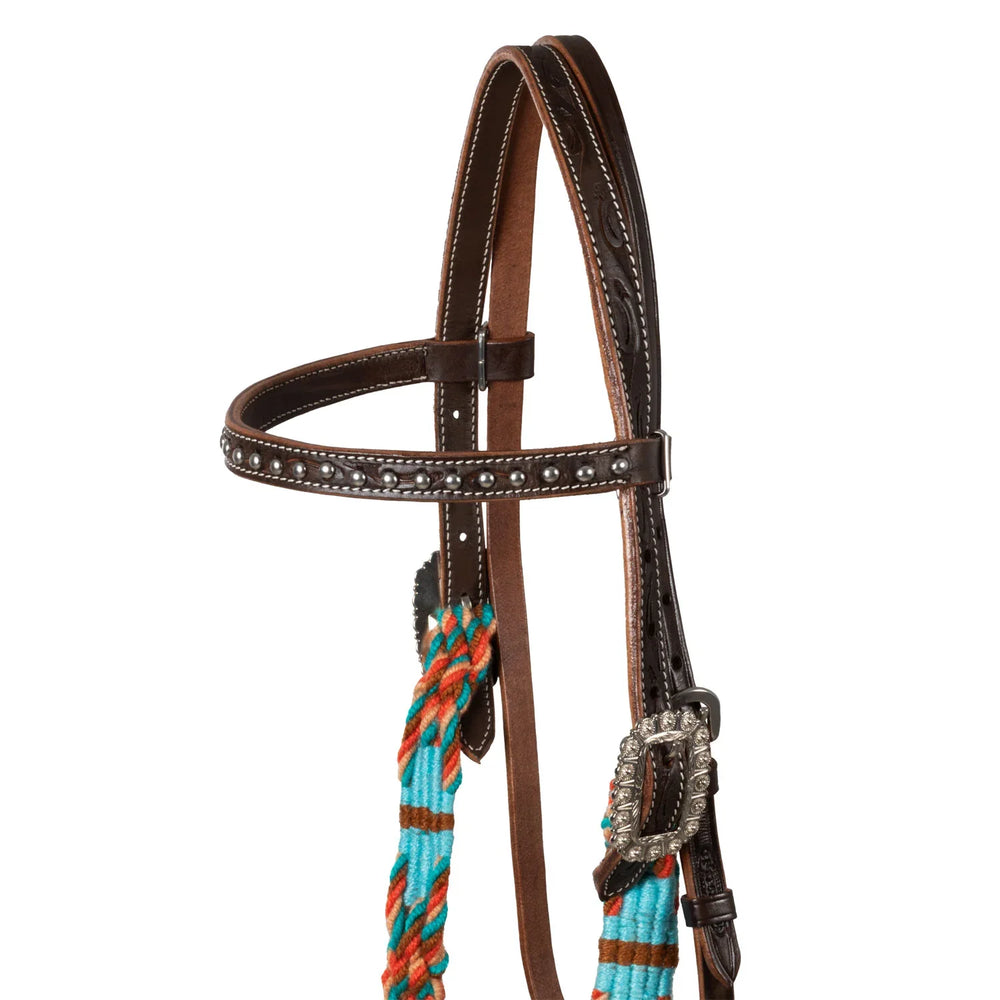 Pool's rope waves western bridle