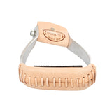 Pool's barrel stirrups with leather coated tread