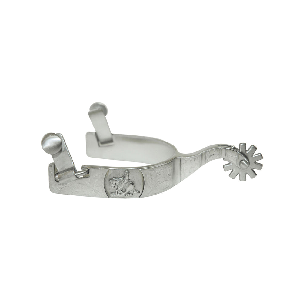 Pool's western satin spurs with reining decoration SR00252