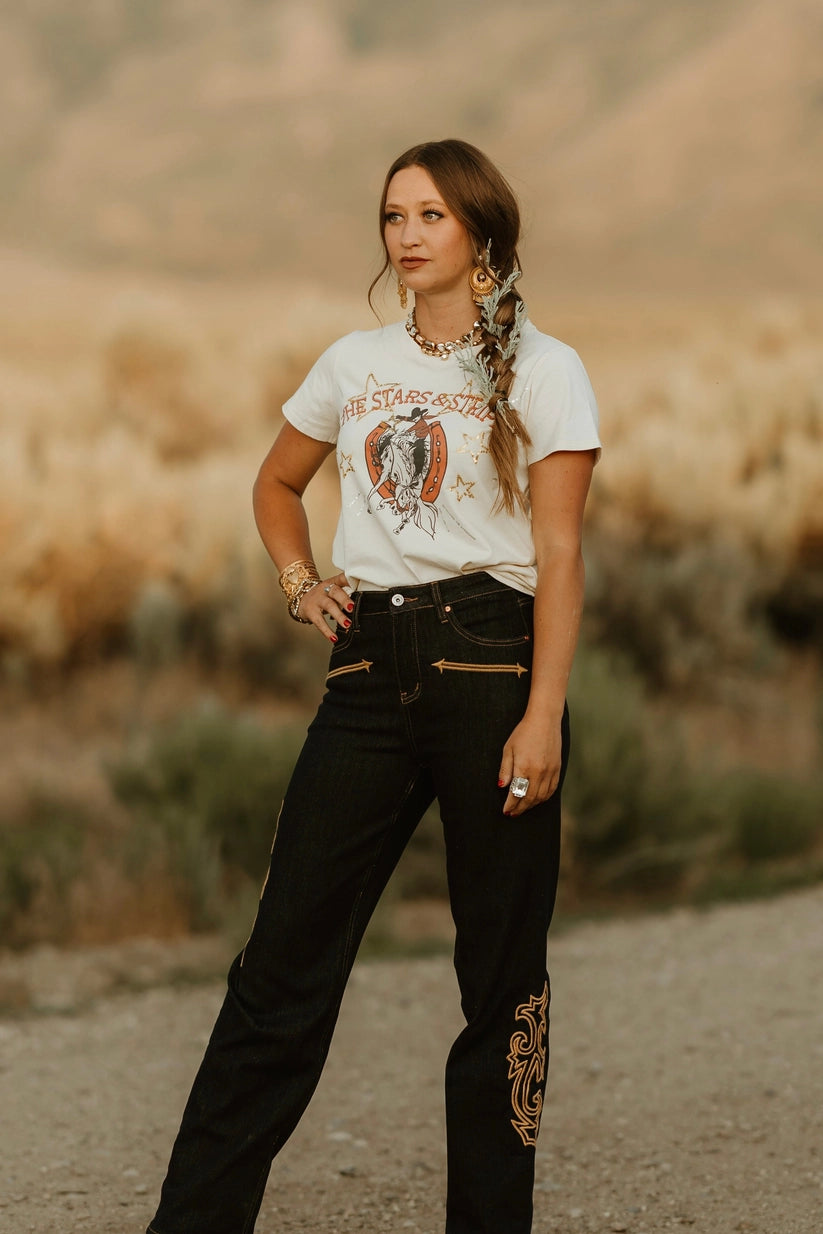 Rodeo quincy stars and stripes tee