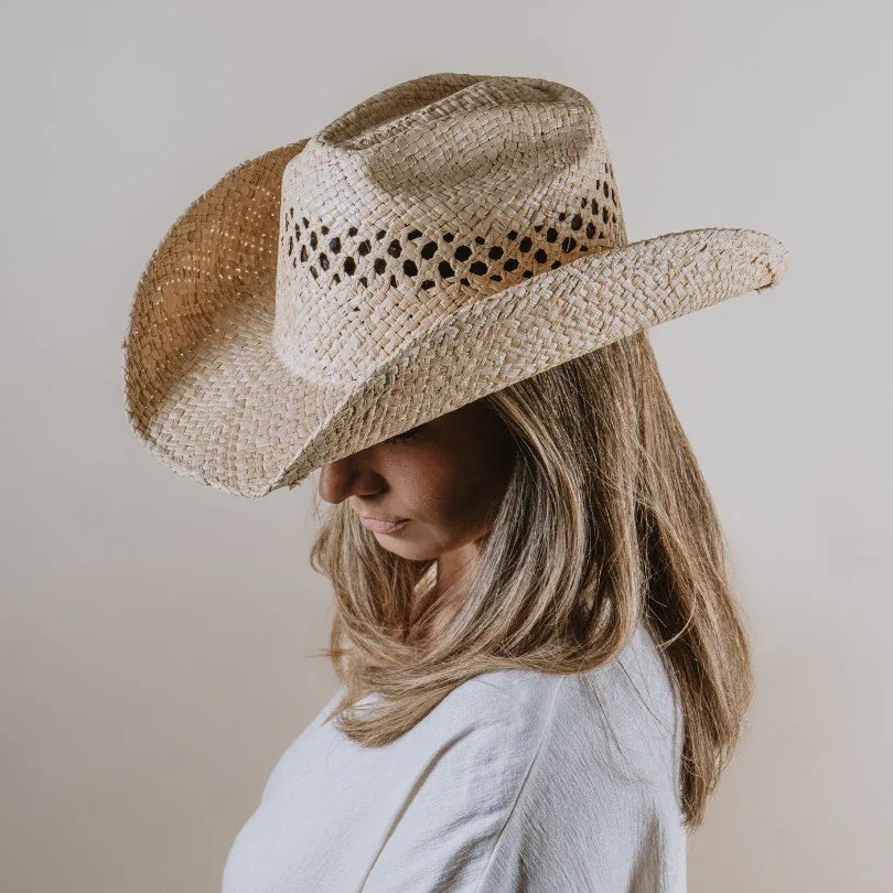 Sandoval Mazatlan raffia cowboy hat for ladies