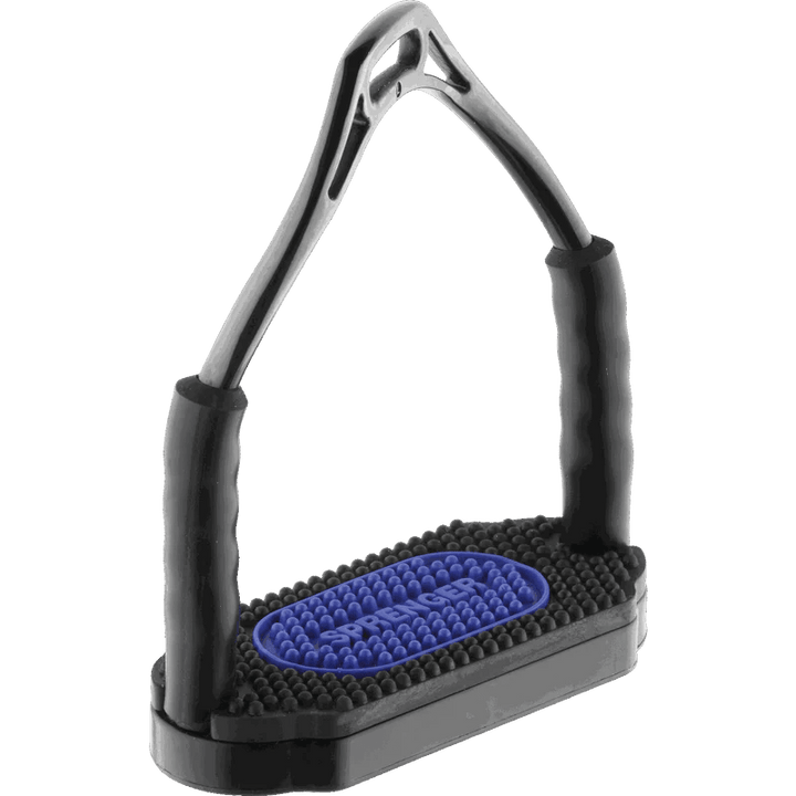 Herm. Sprenger Bow balance stirrups, stainless steel, anthracite, 12 cm - HorseworldEU